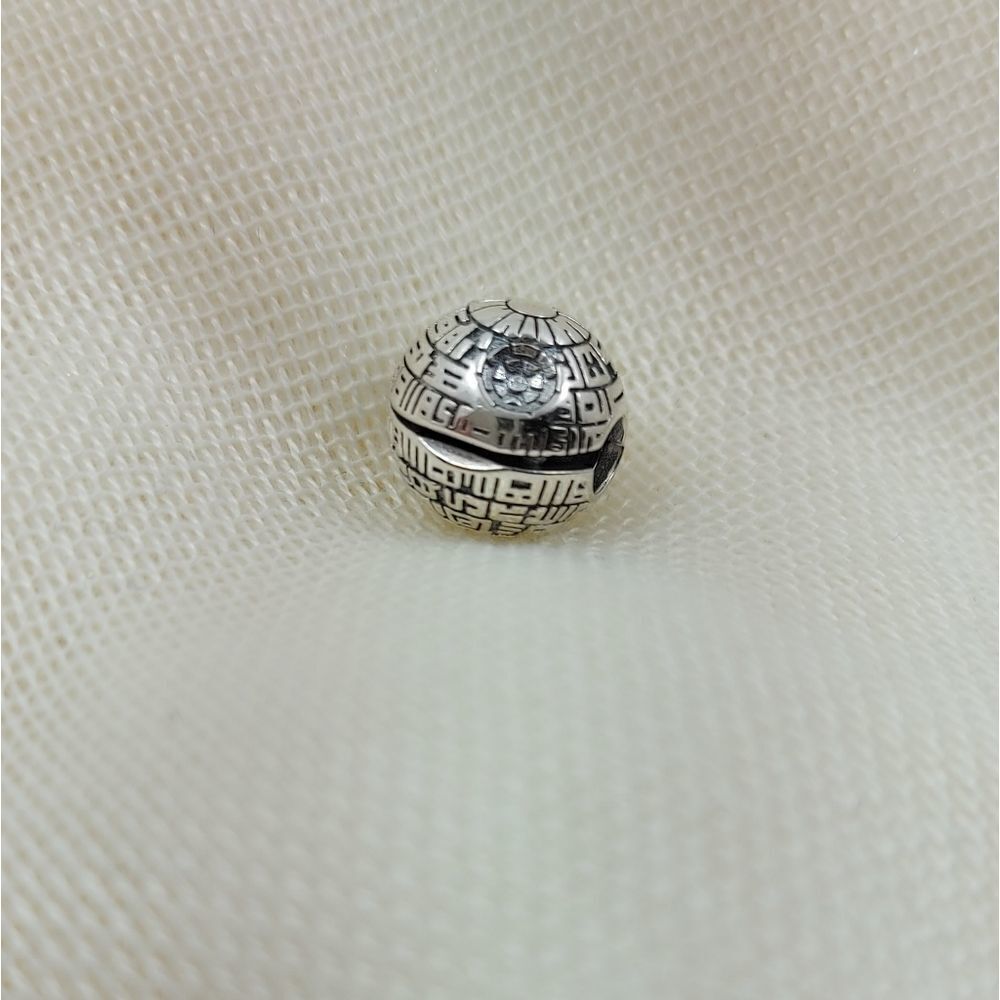 925 Silver Death Star Star Wars Clip Charm - Picture 2 of 8